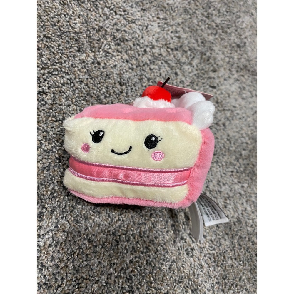 Cuddle Barn Plush Toy Kids Small Pink New Cake Love At First Bite Squeezer